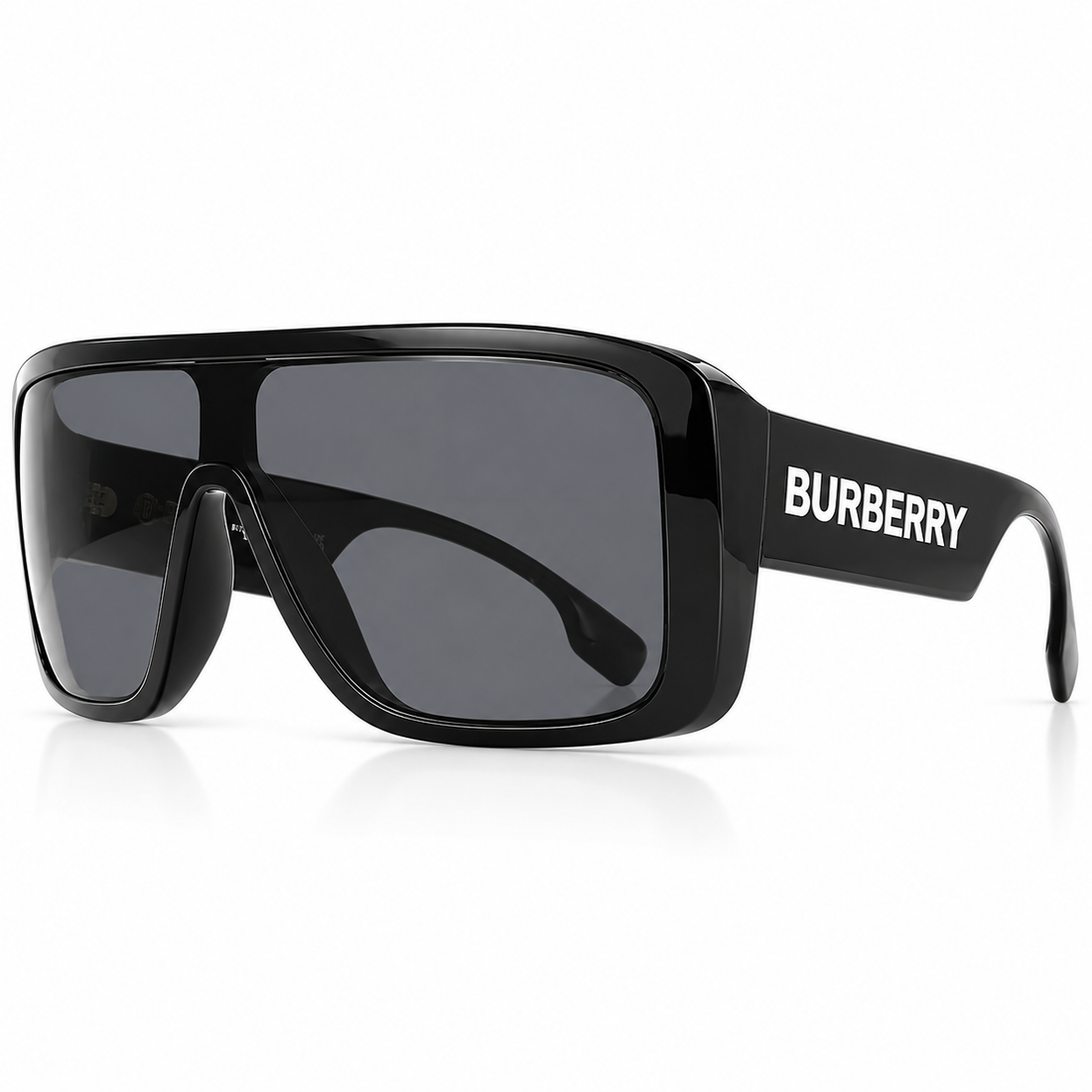 Burberry Black Square Sunglasses with Grey and Yellow Lenses for Men (B4401-U)