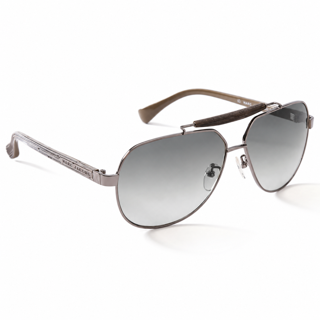 Calvin Klein Men Grey Gradient Full Rim Aviator Sunglasses with Metal Frame (CK1197SA)
