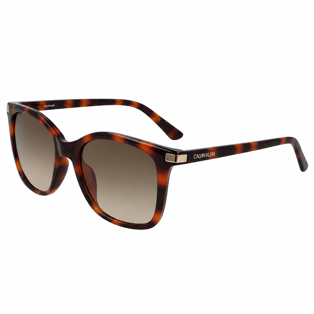 Calvin Klein Women Brown Tortoise Full Rim Sunglasses with Gradient Lenses (CK19527S)