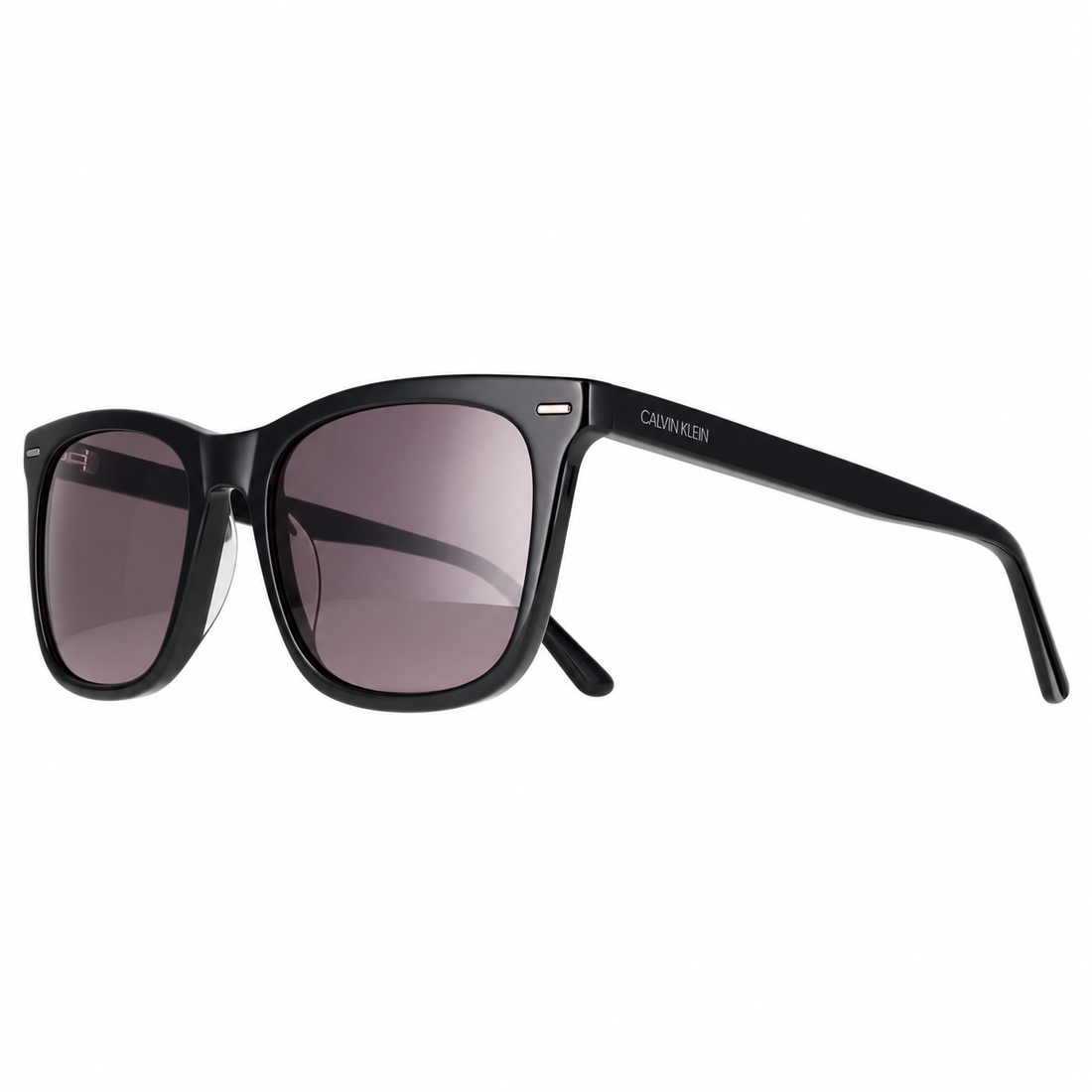 Calvin Klein Men Black Acetate Full Rim Sunglasses with Grey Nylon Lenses (CK21507S)