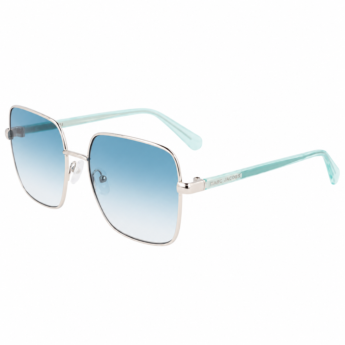 Calvin Klein Jeans Women Silver Metal Full Rim Sunglasses with Green Gradient Lenses (CKJ21220S)