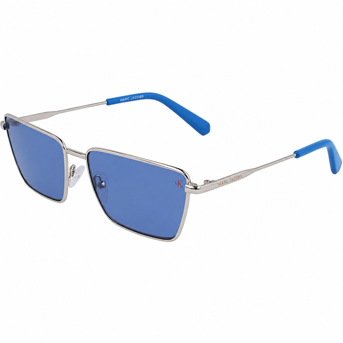 Calvin Klein Jeans Unisex Blue Lens Metal Full Rim Designer Sunglasses (CKJ22217S)