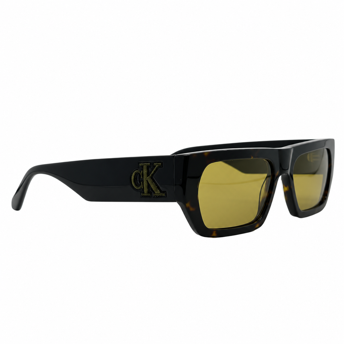Calvin Klein Unisex brown Havana and Black Full Rim Sunglasses with Brown Lenses (CKJ24625S)