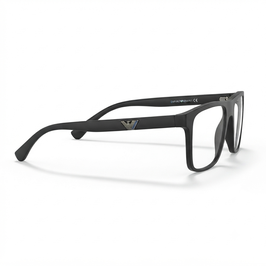 Armani Black Oversized Square Sunglasses with Acetate Frame and Gradient Brown Lenses (BLACK 50171W)