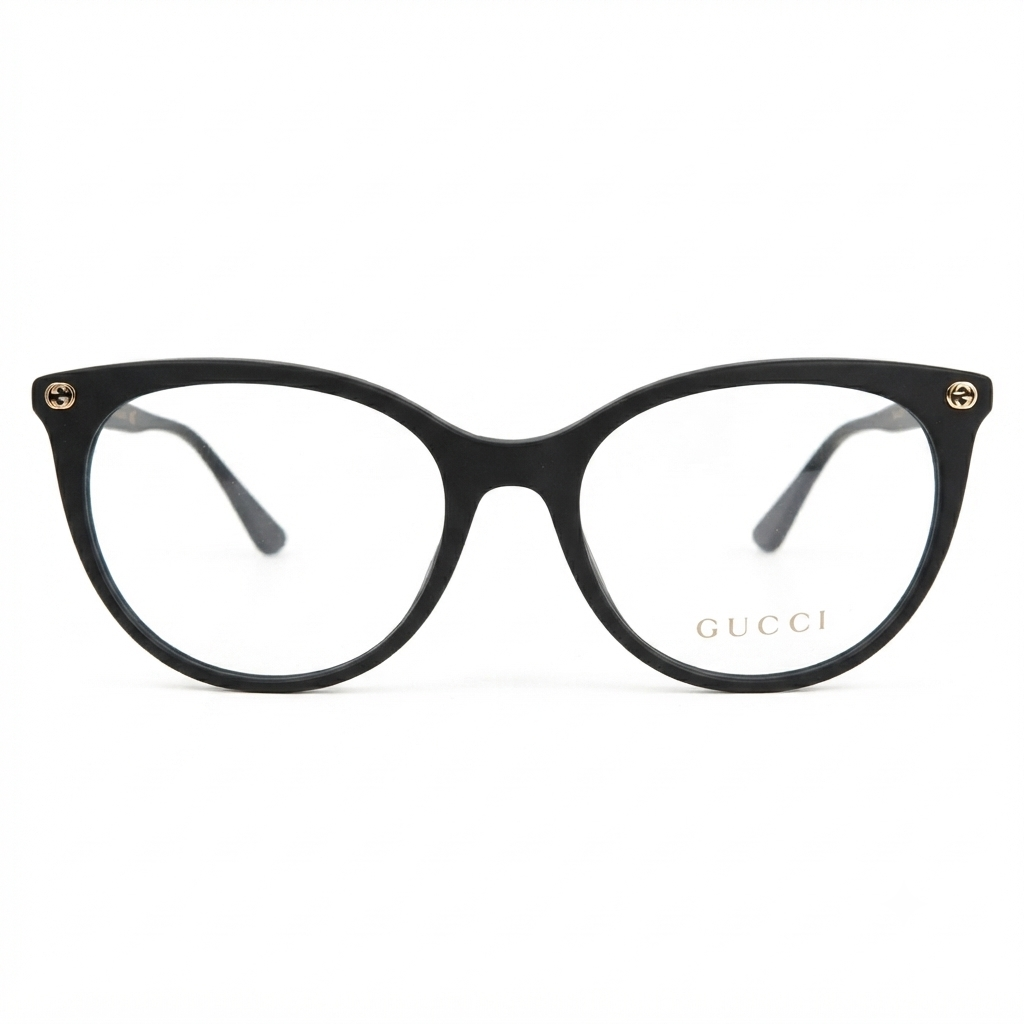 Gucci Black Cat-Eye Optical Frames with Premium Designer Styling for Everyday Wear (GG0093O)