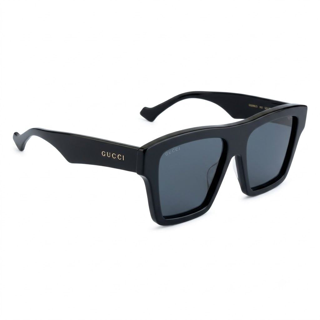 Gucci Black Acetate Square Sunglasses with Grey UV Protection Lenses (GG0962S)