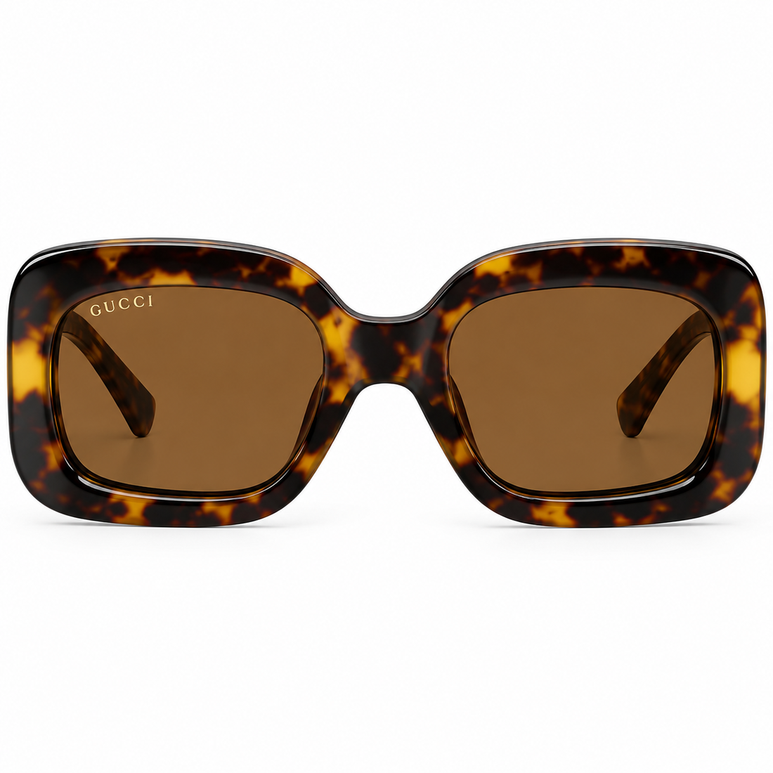 Gucci Women's Havana Acetate Sunglasses with Light Brown Lenses (GG1695S)