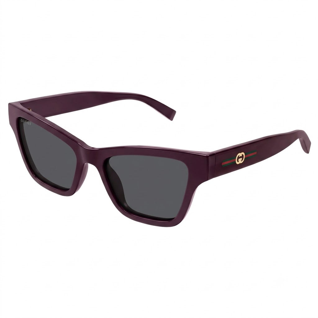 Gucci Violet Acetate Square Sunglasses with Grey UV Protection Lenses (GG1982S)