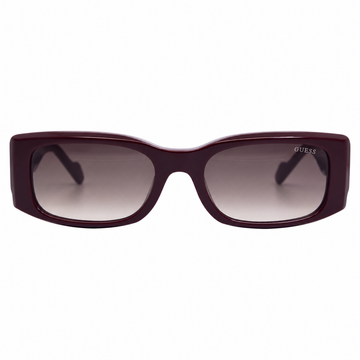 Guess Women Burgundy Full Rim Rectangle Sunglasses with Gradient Lenses (GU00345)
