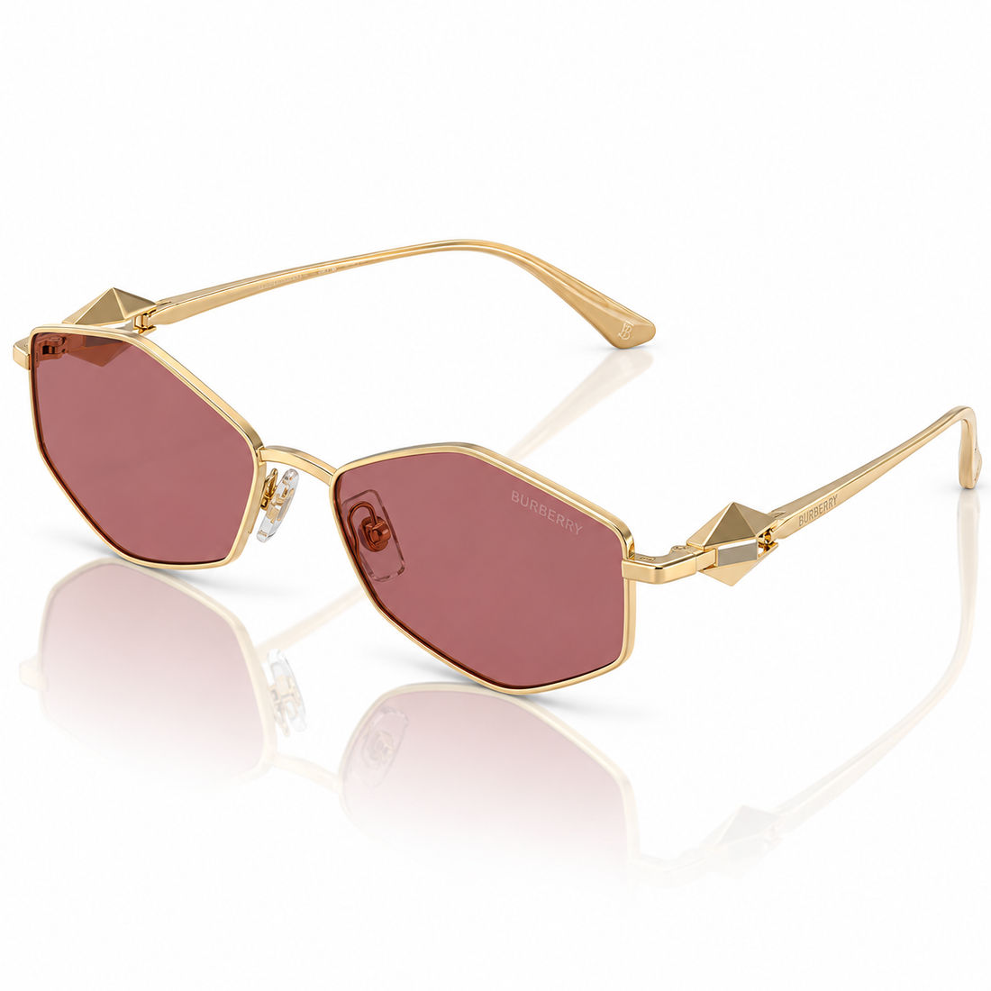 Jimmy Choo Women Gold Metal Rimless Sunglasses with Pink Gradient Lenses (JC4017)