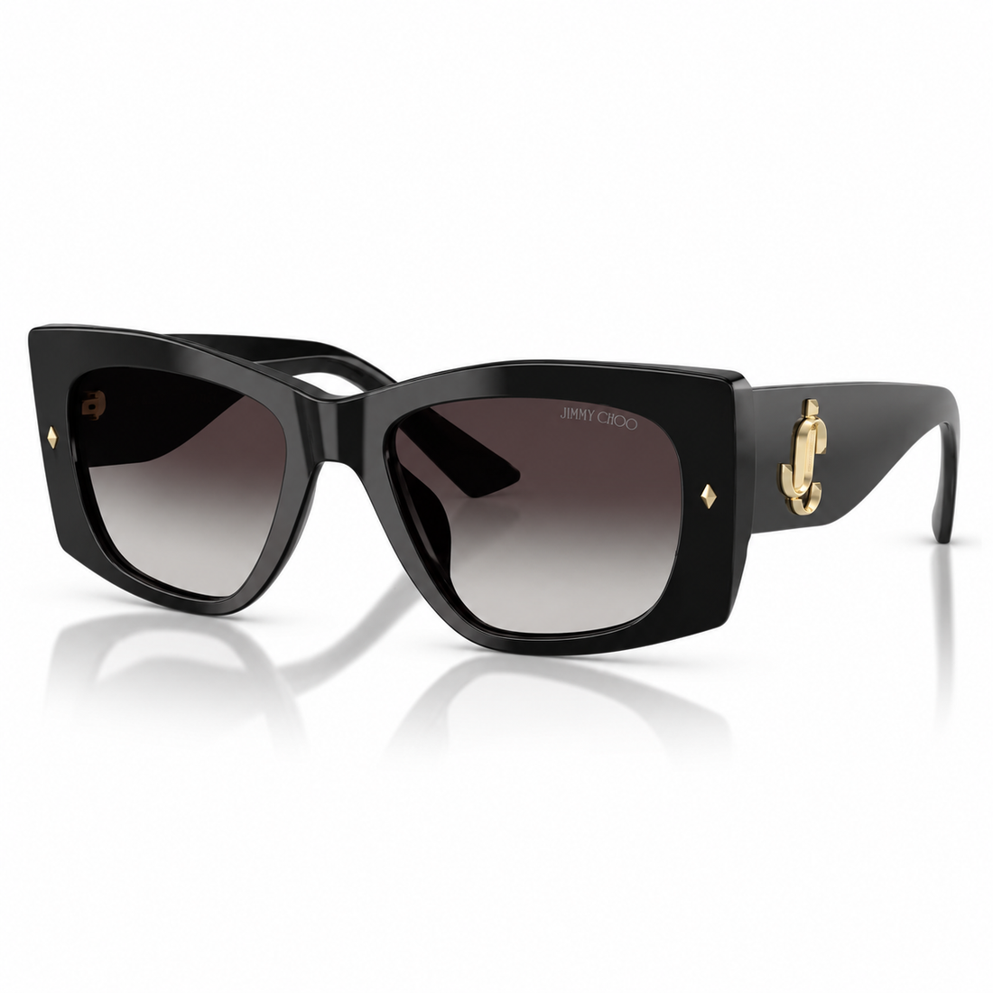 Jimmy Choo Havana Brown Cat Eye Sunglasses with Green Lenses for Women (JC5061U)