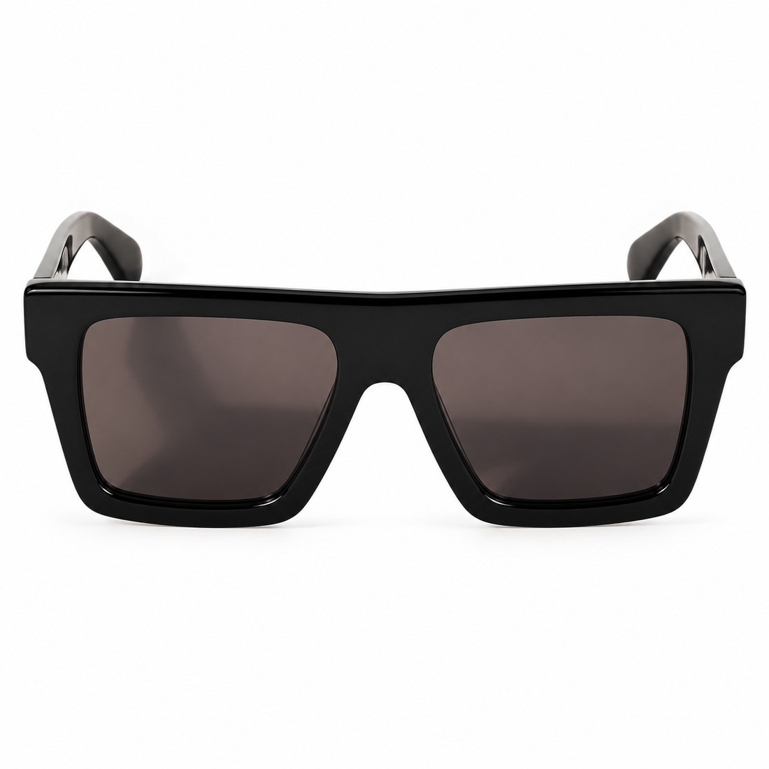 Off-White Black Acetate Square Sunglasses with Grey UV Protection Lenses (OW1001)