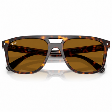 Ray-Ban Unisex Rectangular Full Rim Sunglasses with Dark Tortoise Frame (RB2213)