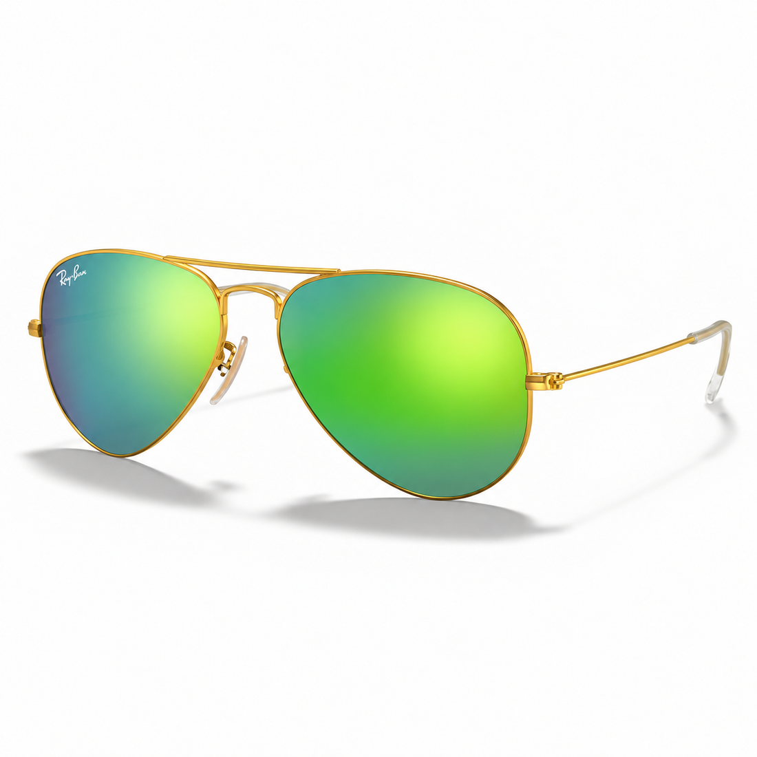 Ray-Ban Full Rim Aviator Sunglasses with Metal Gold Frame and Multicolor Lenses (RB3025)
