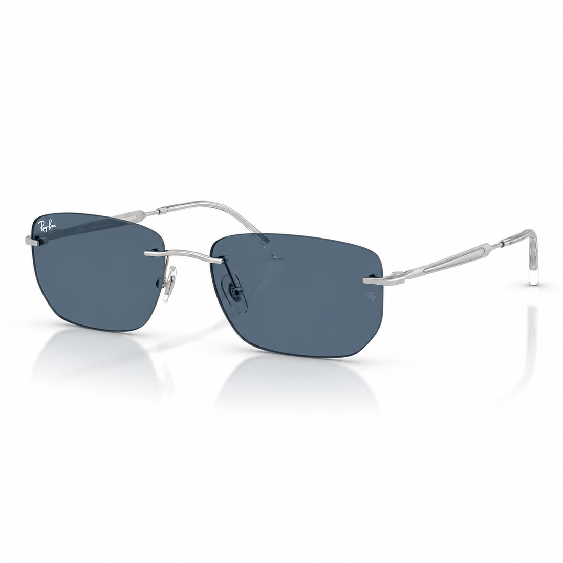 Ray-Ban Men Rimless Rectangular Sunglasses with Slim Metal Temples (RB3768)