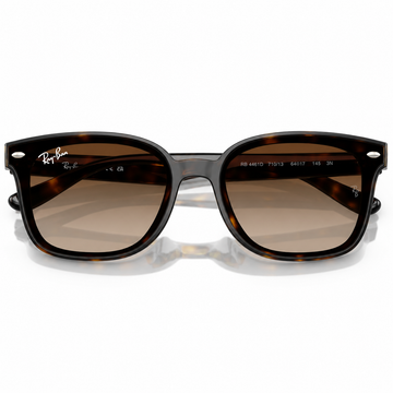 Ray-Ban Men Havana Tortoise Square Sunglasses with Gradient Brown Lenses (RB4461D)