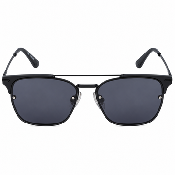 Police Men Black Metal Full Rim Sunglasses with Dark Grey Lenses (SPL577)