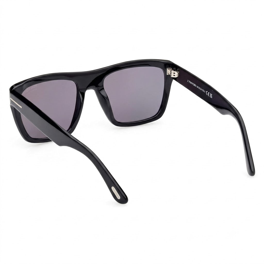 Tom Ford Shiny Black Acetate Polarized Goggles for Men & Women – Luxury Designer (TF1077-N)