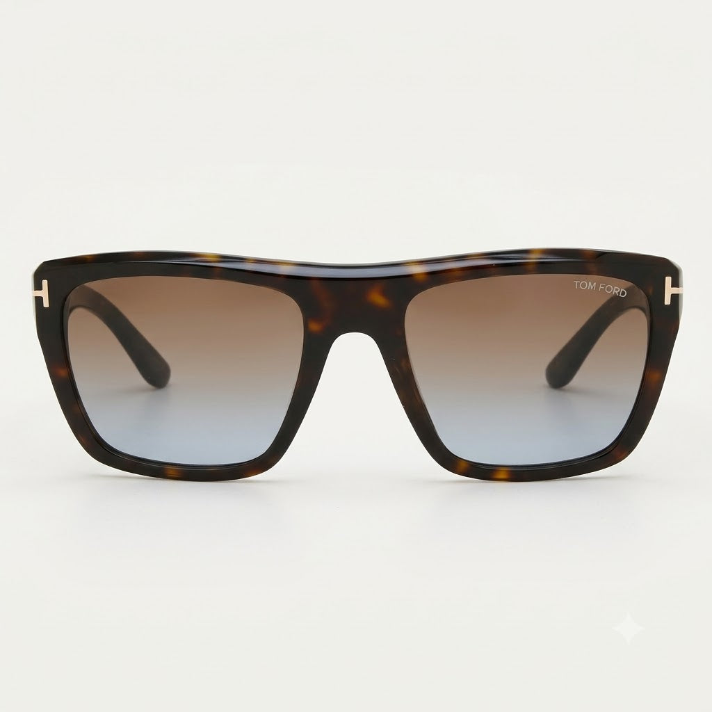 Tom Ford Unisex Dark Tortoise Acetate Goggles with Gradient Dark Brown UV Protection Lenses (TF1077)
