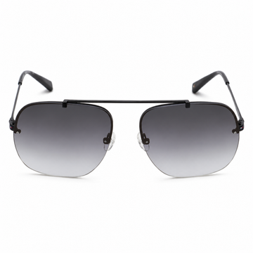 Tommy Hilfiger Men Black Half Rim Sunglasses with Gradient Grey Lenses (TH2559)