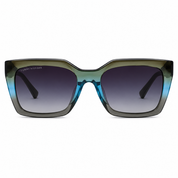 Tommy Hilfiger Women Grey Green Acetate Full Rim Sunglasses (TH2620)