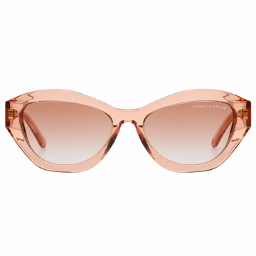 Tommy Hilfiger Women Crystal, Black And White Acetate Full Rim Cat Eye Sunglasses (TH2660)