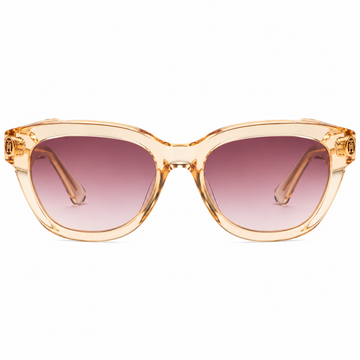 Tommy Hilfiger Women Peach White And Black Full Rim Acetate Cat Eye Sunglasses with Gradient Lenses (TH2661)