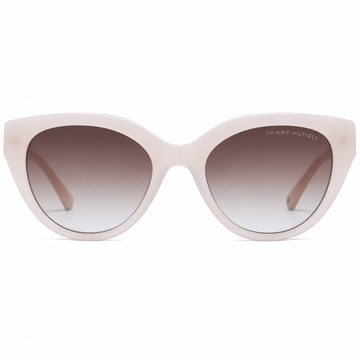 Tommy Hilfiger Women Beige Acetate Full Rim Cat Eye Sunglasses (TH2663)