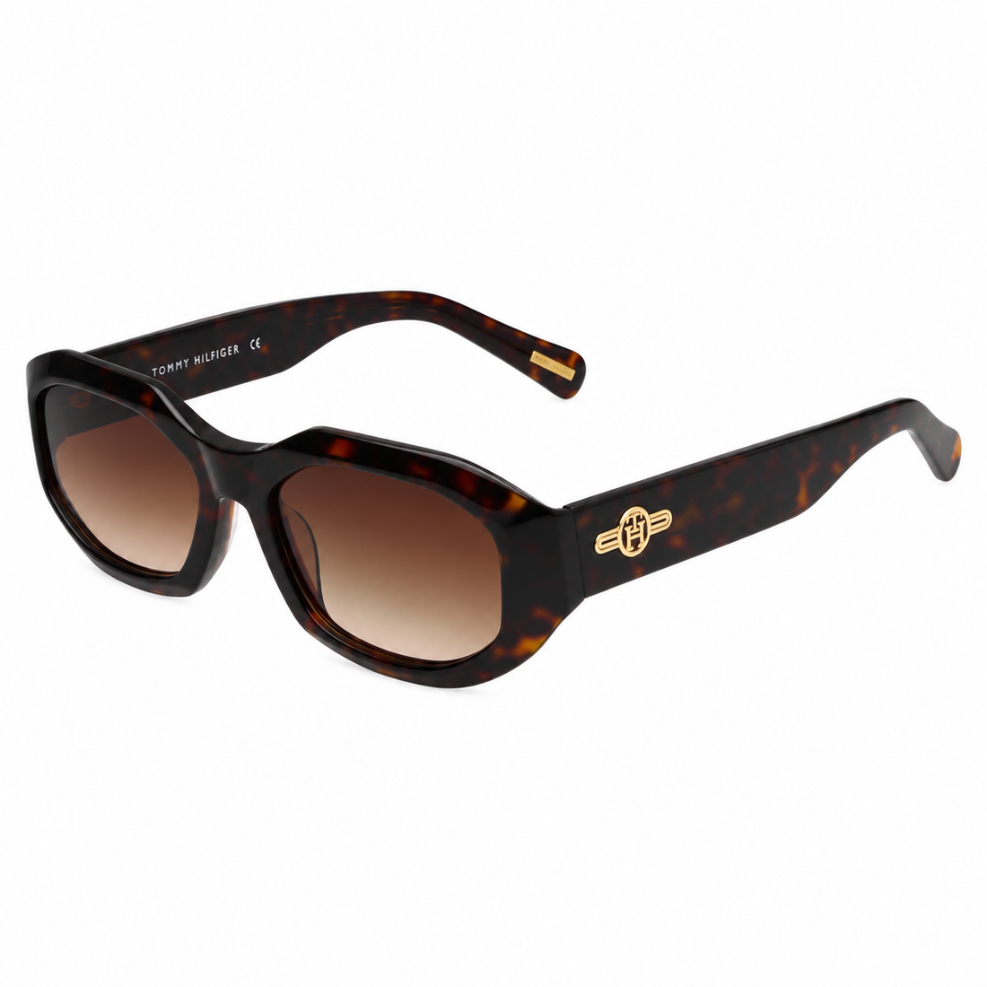 Tommy Hilfiger Women Havana Brown Acetate Full Rim Designer Sunglasses (TH7205)