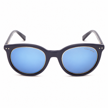 Tommy Hilfiger Women Navy Full Rim Acetate Sunglasses with Gold Lens Trim (TH7914)
