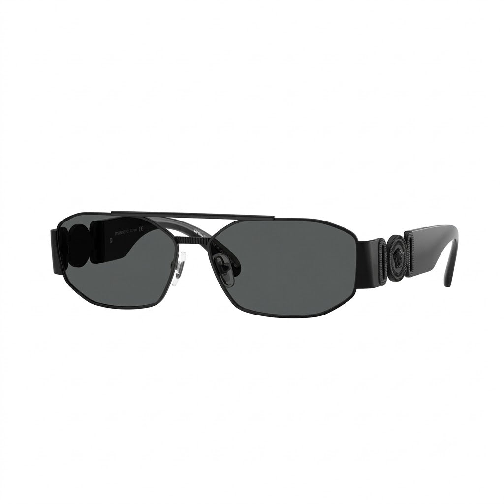 Versace Geometric Aviator Sunglasses for Women | Medusa Temple Luxury Designer Eyewear (VE2287)