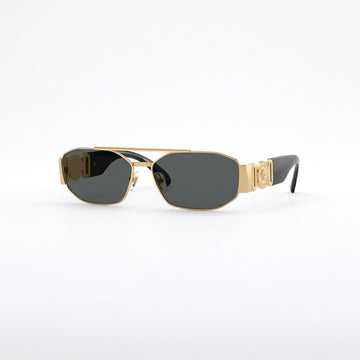 Versace Geometric Aviator Sunglasses for Women | Medusa Temple Luxury Designer Eyewear (VE2287)