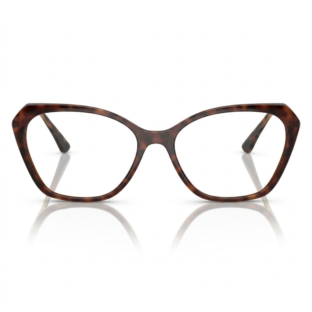 Vogue Brown Oversized Square Optical Glasses with Customizable Demo Lenses (VO5522)